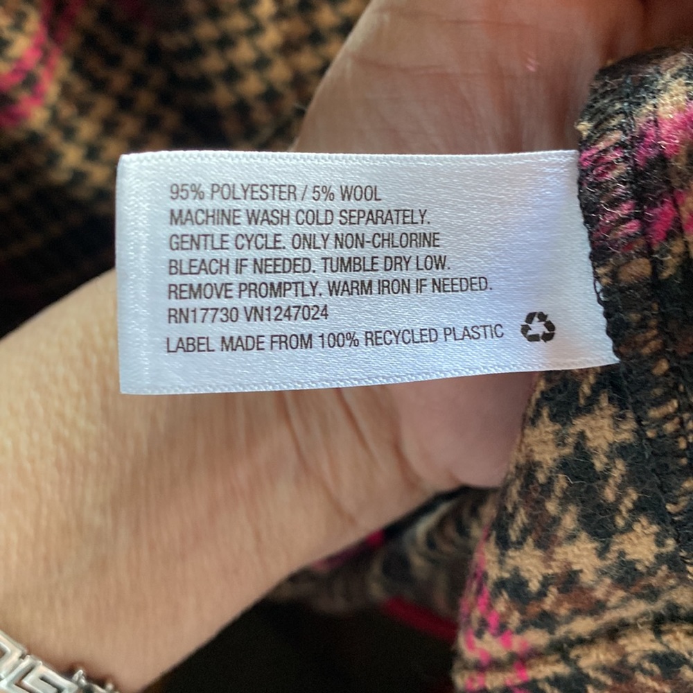 NWT Wild Fable Wool Blend Single Breasted Tweed Medium Weight midi Coat -large - Picture 13 of 15